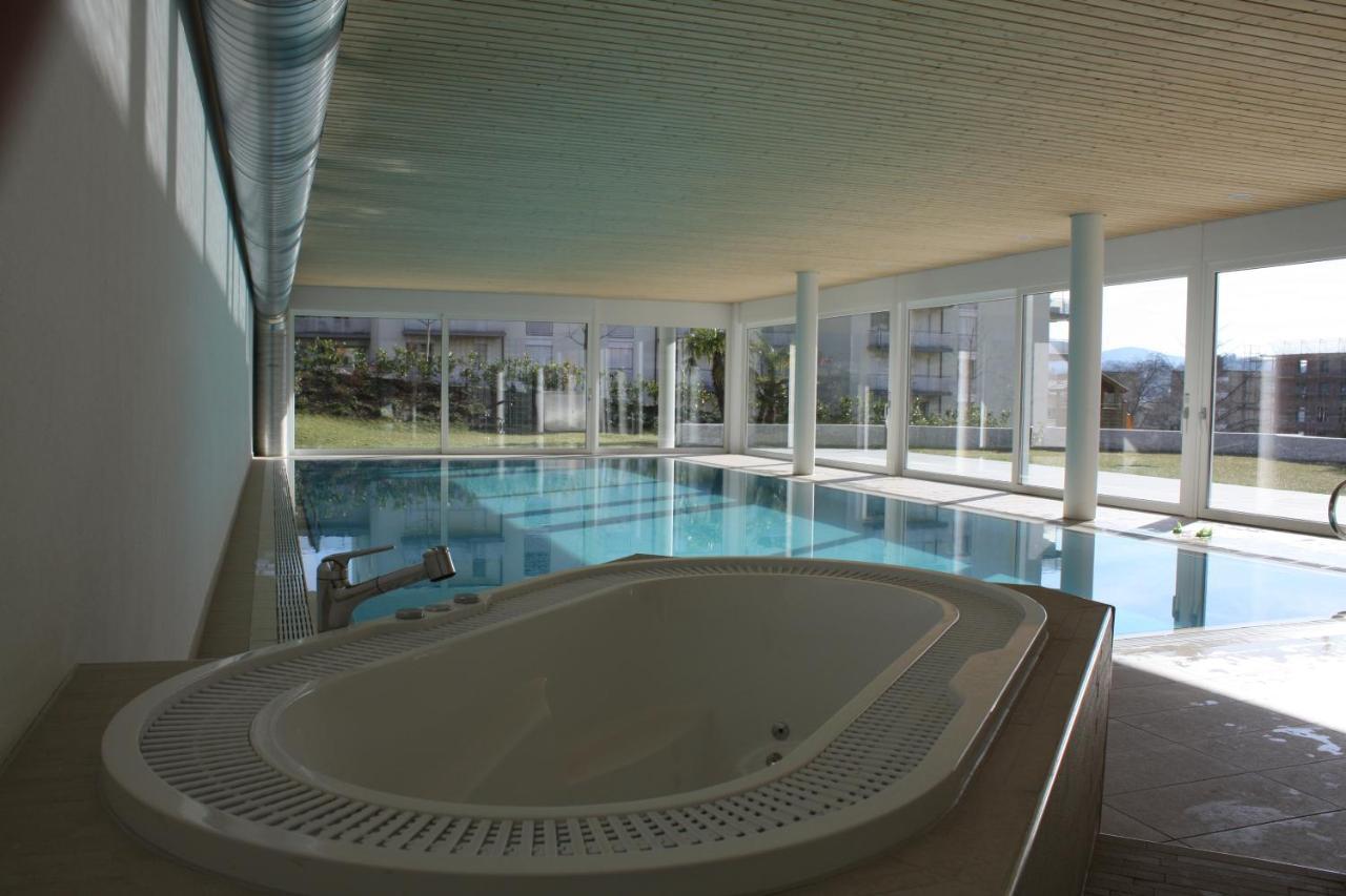 Indoor Swimming Pool, Sauna, Fitness, Private Gardens, Spacious Modern Apartment Lugano Exterior photo